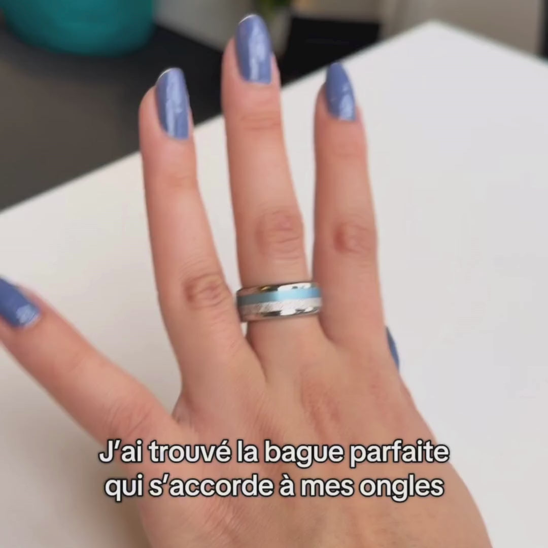 Bague mood coeurs Lovely avec couleur interchangeable