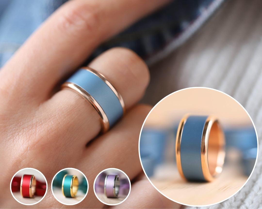 Auswechselbarer bunt mood Ring