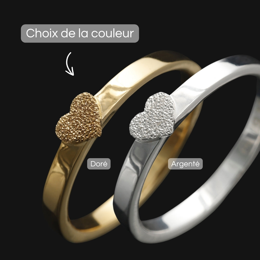 Coffret | Bague mood d'été avec anneau en argent " coeurs " interchangeable