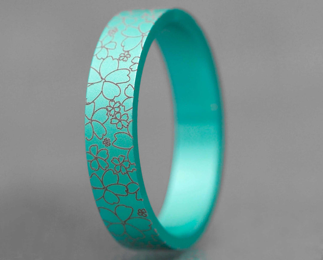 Addon 2/3 Aluminium Gravé - Addon Deux Tiers En Aluminium Turquoise "Sakura"