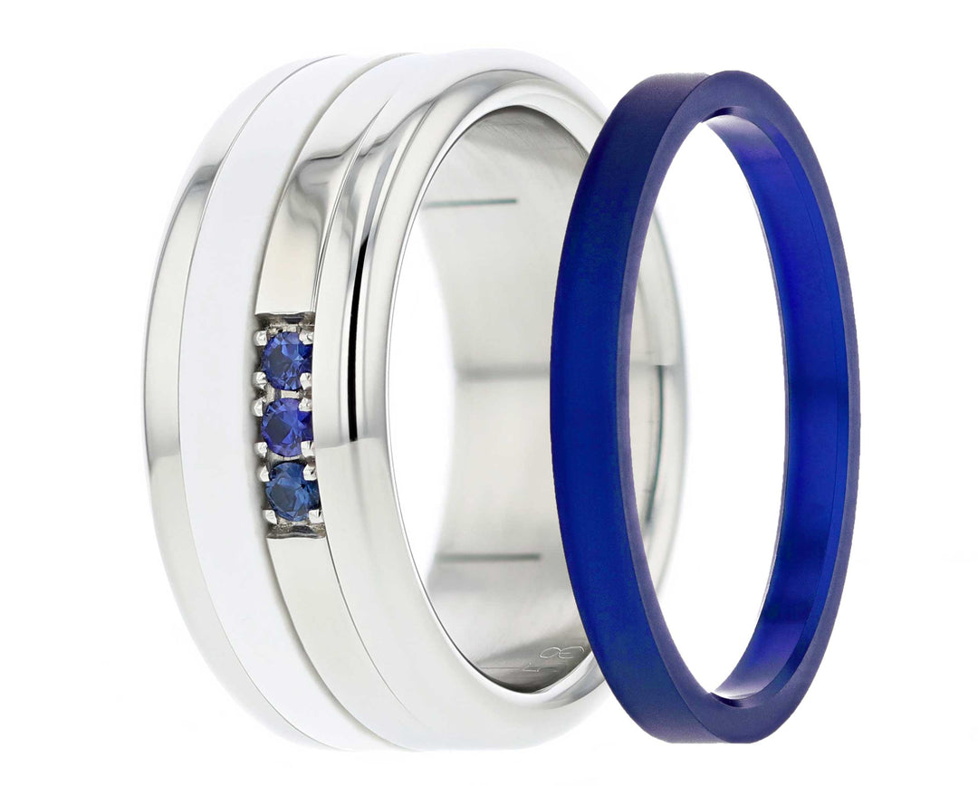 bague mood pour femme avec saphirs