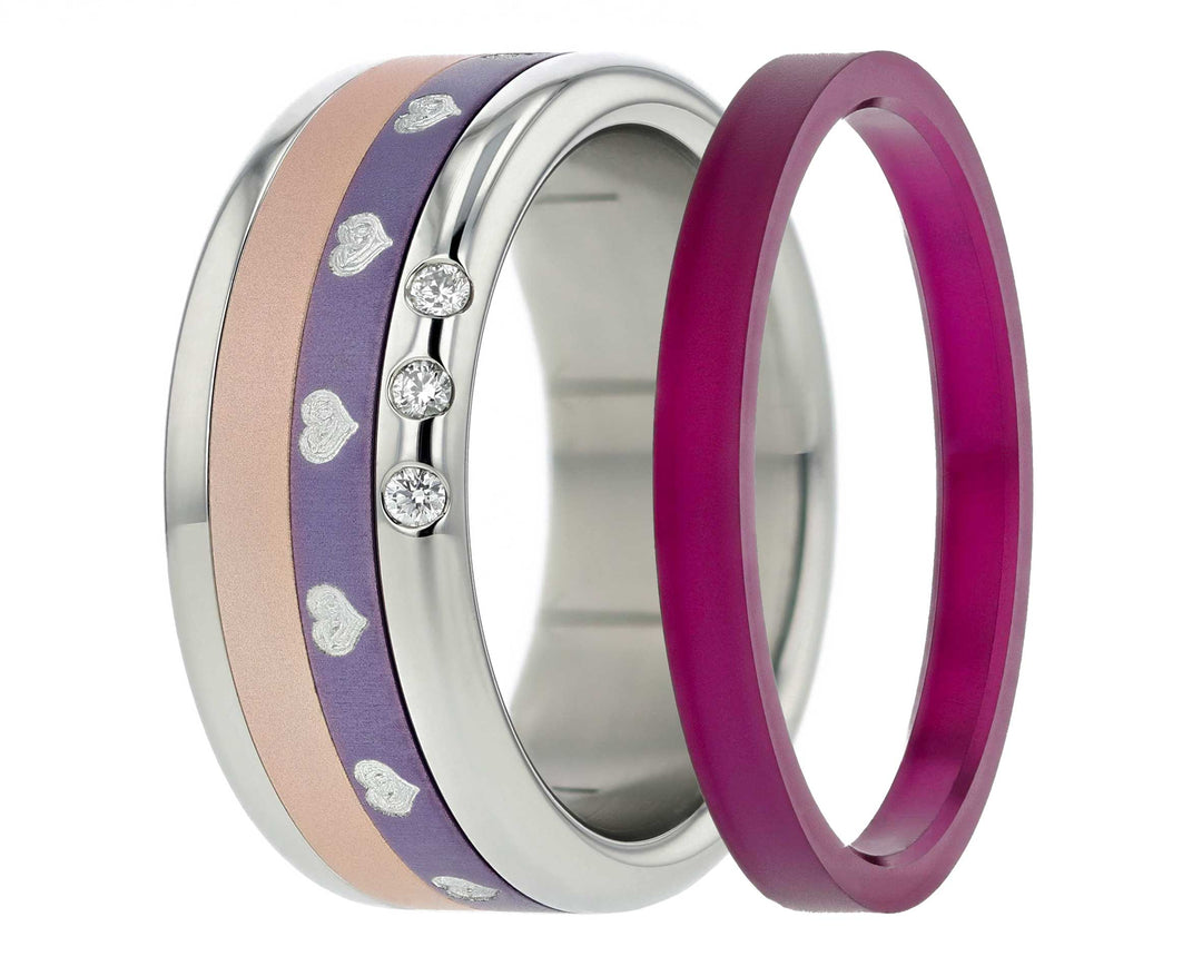 BAGUE MOOD INTERCHANGEABLE<br>Purple Heart