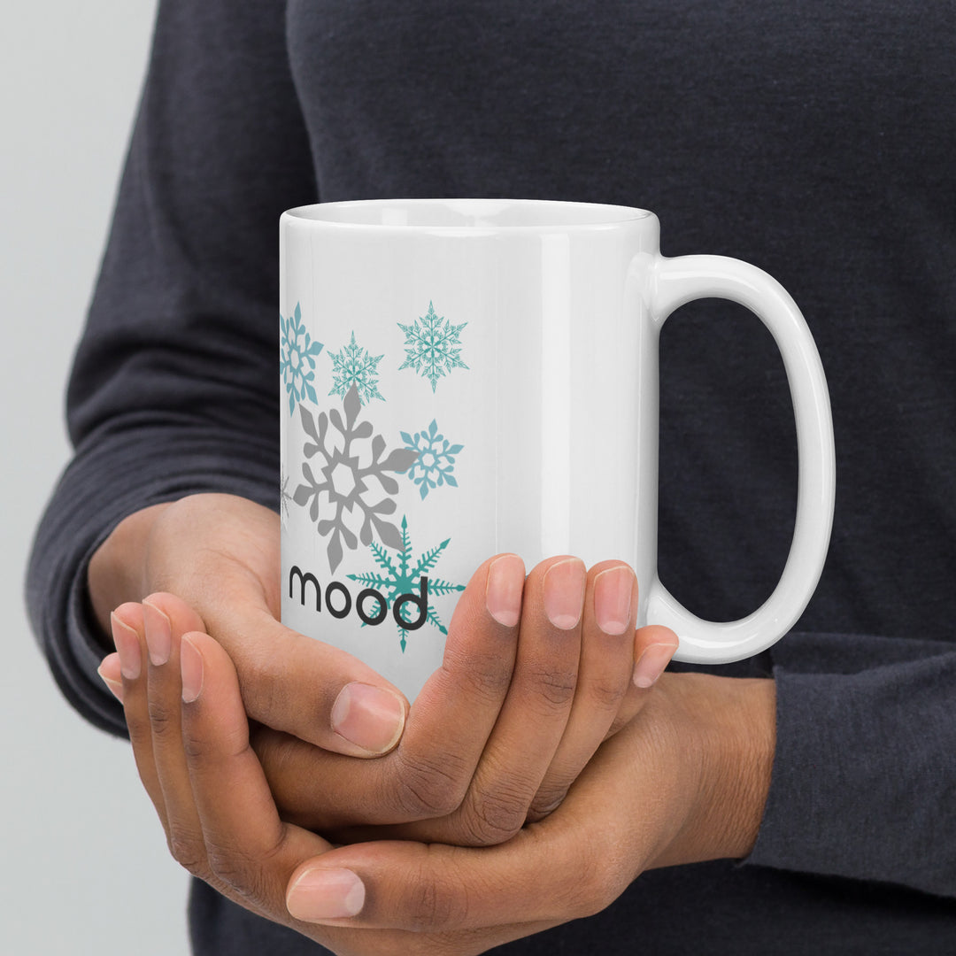 Tasse Glänzend weiß - Mood Flocken